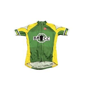 Castelli Mens Green Yellow Promo Cycling Jersey Short Sleeve Size M MEDIUM USA